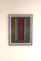 Abstract Painting On Paper 1 (Grey, Red, Yellow & Blue)
