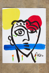 Abstract Portrait on Paper, Unframed 5