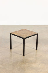 1950s Slate Top Side Table