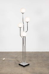 4-Globe Chrome Floor Lamp