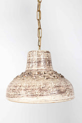 Brutalist Studio Pottery Pendant Light