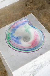 Abstract Art Glass Dish