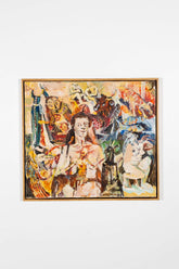 Abstract Painting, Mystical Animals and Forms