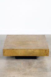 Art Nouveau Brass Top Coffee Table