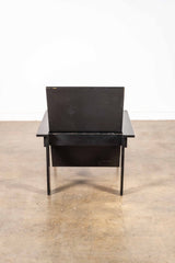 Black Slat Lounge Chair in the style of Gerrit Rietveld