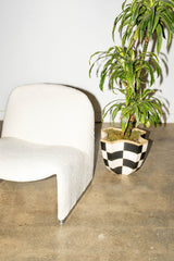 Black + White Checker Planter