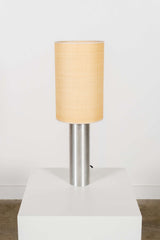 Brushed Stainless Steel Table Lamp, Tall