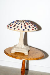Brutalist Glass and Concrete Table Lamp