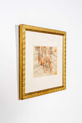 Abstract Scribble Drawing, Framed