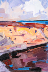 Harbor Light', Abstract Oil Painting on Canvas