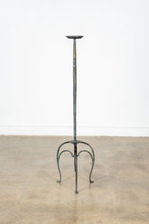 1920s Forged Iron Candle Holder