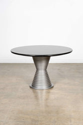 1980s Marble Top Hourglass Base Dining Table