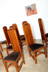 Art Deco Dining Chairs, Set of 8