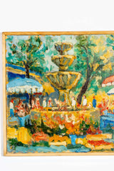 "Market in Provence", Framed Painted