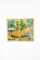 "Market in Provence", Framed Painted