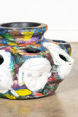 "Party Zone" Painted Terracotta Planter