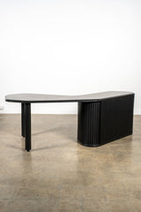 A'Dammer' Desk with Roller Shutter Cabinet, Black