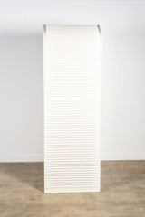 A'Dammer Tall Roller Shutter Bookcase, White