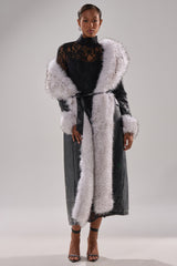 FIONA BUTTER LUXE FUR TRIM TRENCH