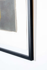 "Untitled" (1987), Grey, Yellow and Blue Abstract