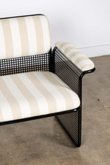 1970s Italian Solarium 3 Piece Set, Newly Upholstered