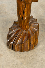 Brutalist Wood Sculpture