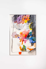 Abstract Painting in Silver Frame