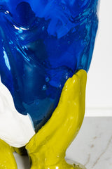 Amazonia Vase (Large), Clear Blue and Matte White, Green Feet