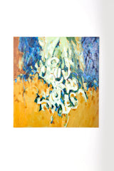 "Fusion" Brown and Blue Abstract, 1960