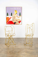 "Une Tete D'or" Mixed Media Painting