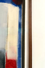 Abstract Painting On Paper 4 (Red & Blue)