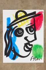 Abstract Portrait on Paper, Unframed 2