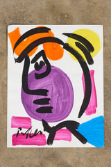 Abstract Portrait on Paper, Unframed 3