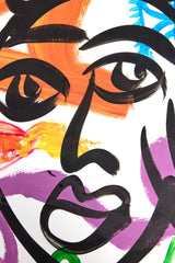 Abstract Portrait on Paper, Unframed 4