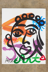 Abstract Portrait on Paper, Unframed 4