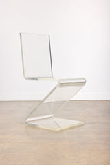 Acrylic Zig Zag Chair
