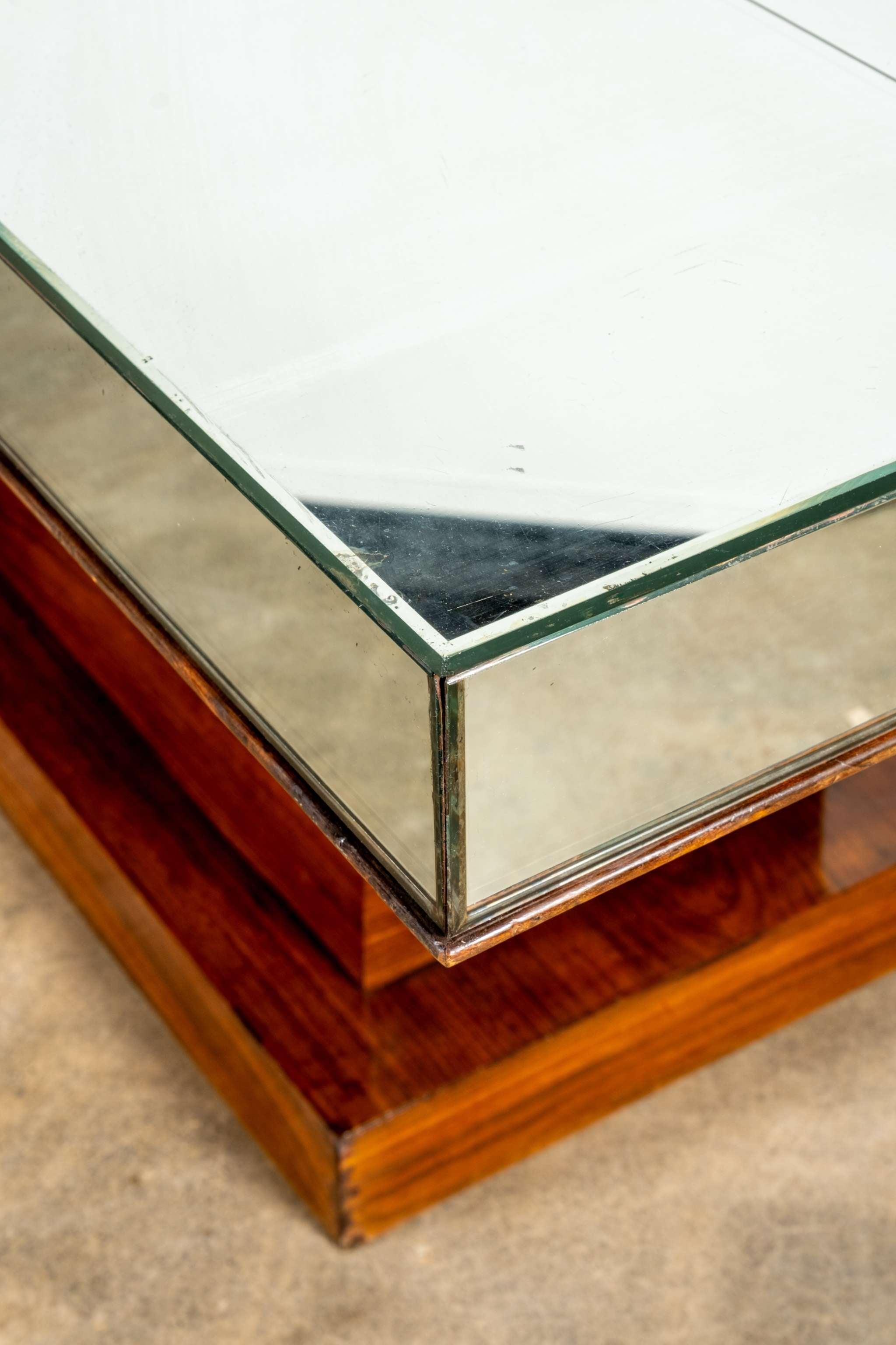 1930s Mirror Top Dining Table