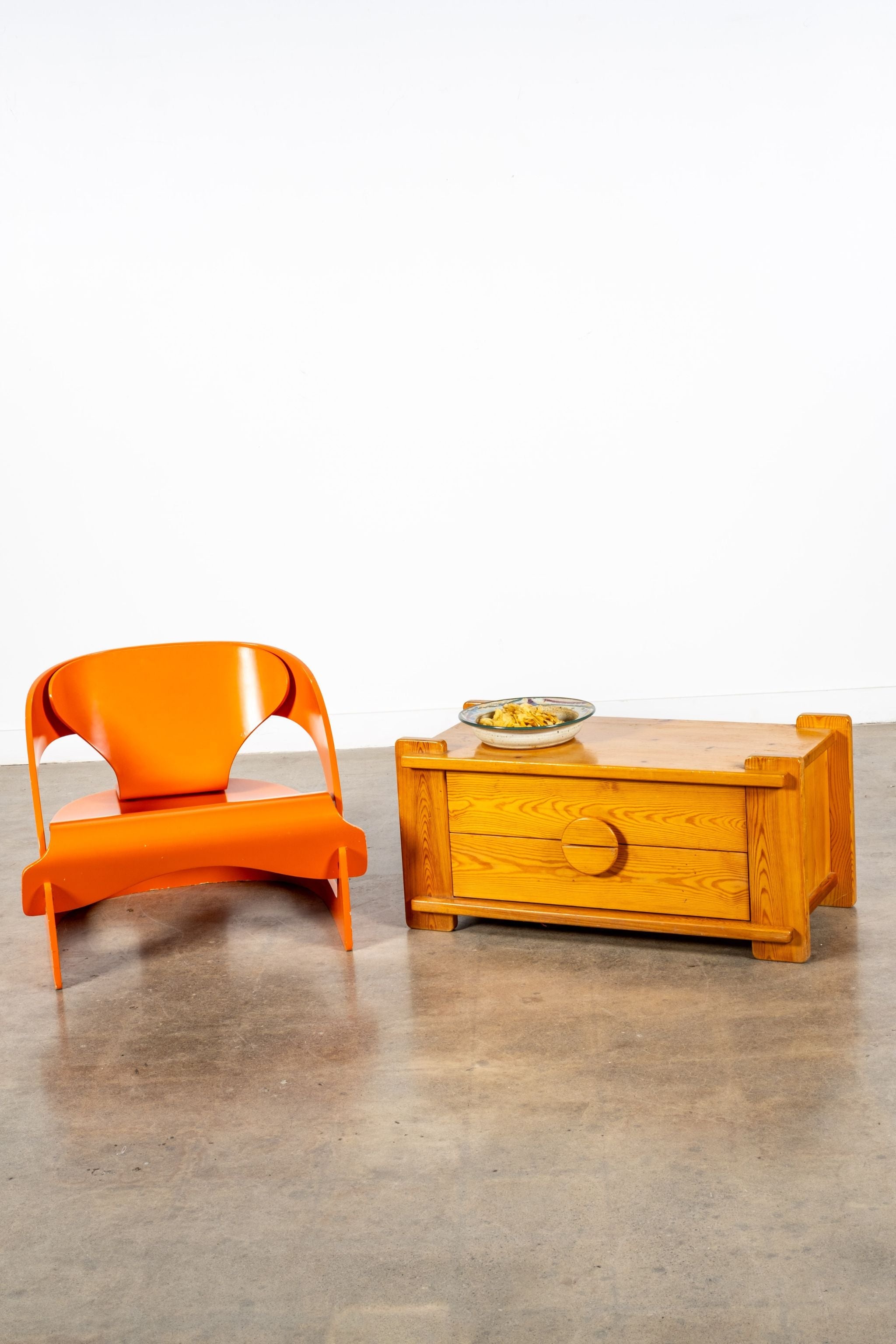 1950s Low Elm Chest