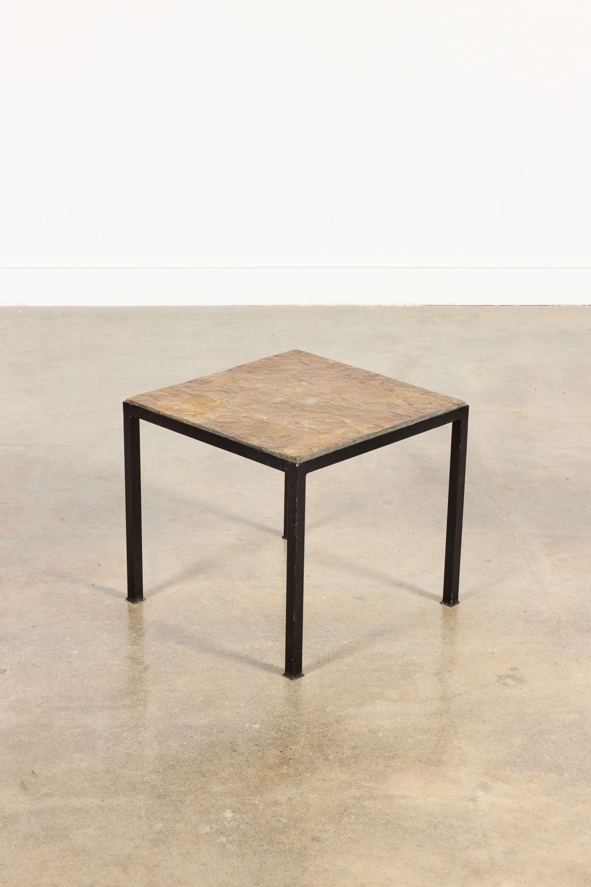 1950s Slate Top Side Table
