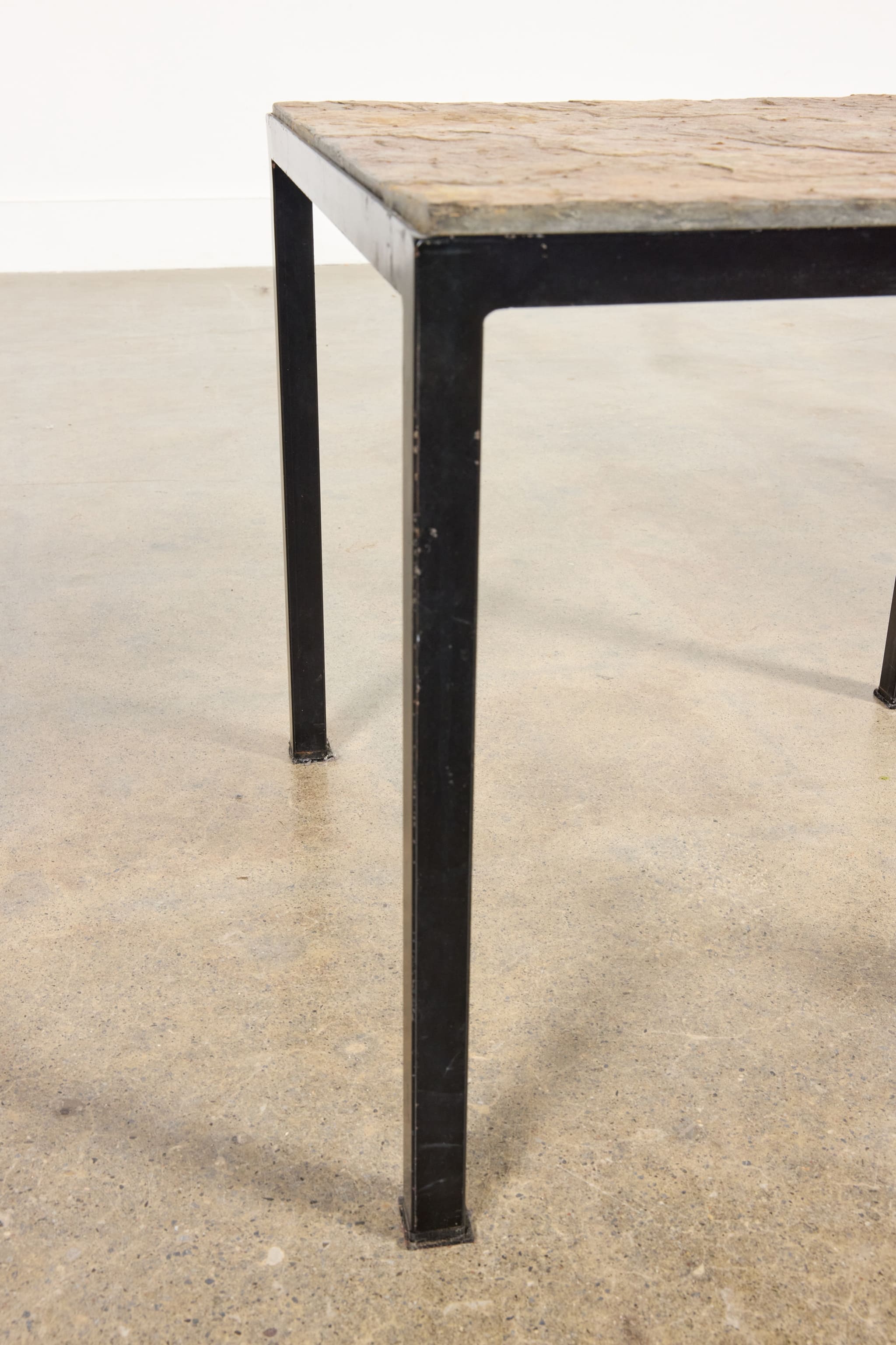 1950s Slate Top Side Table