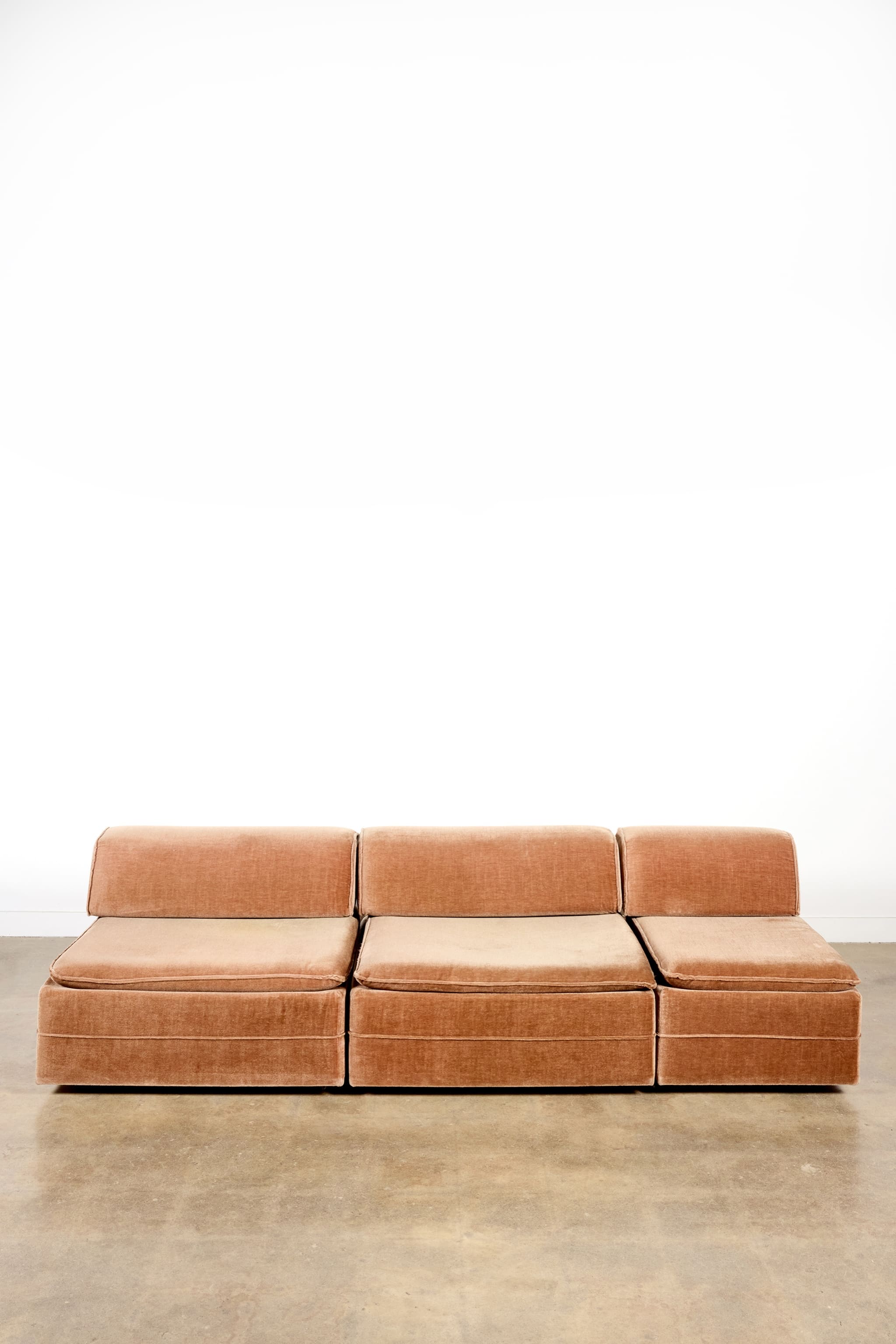 1970s Modular Mohair Sofa