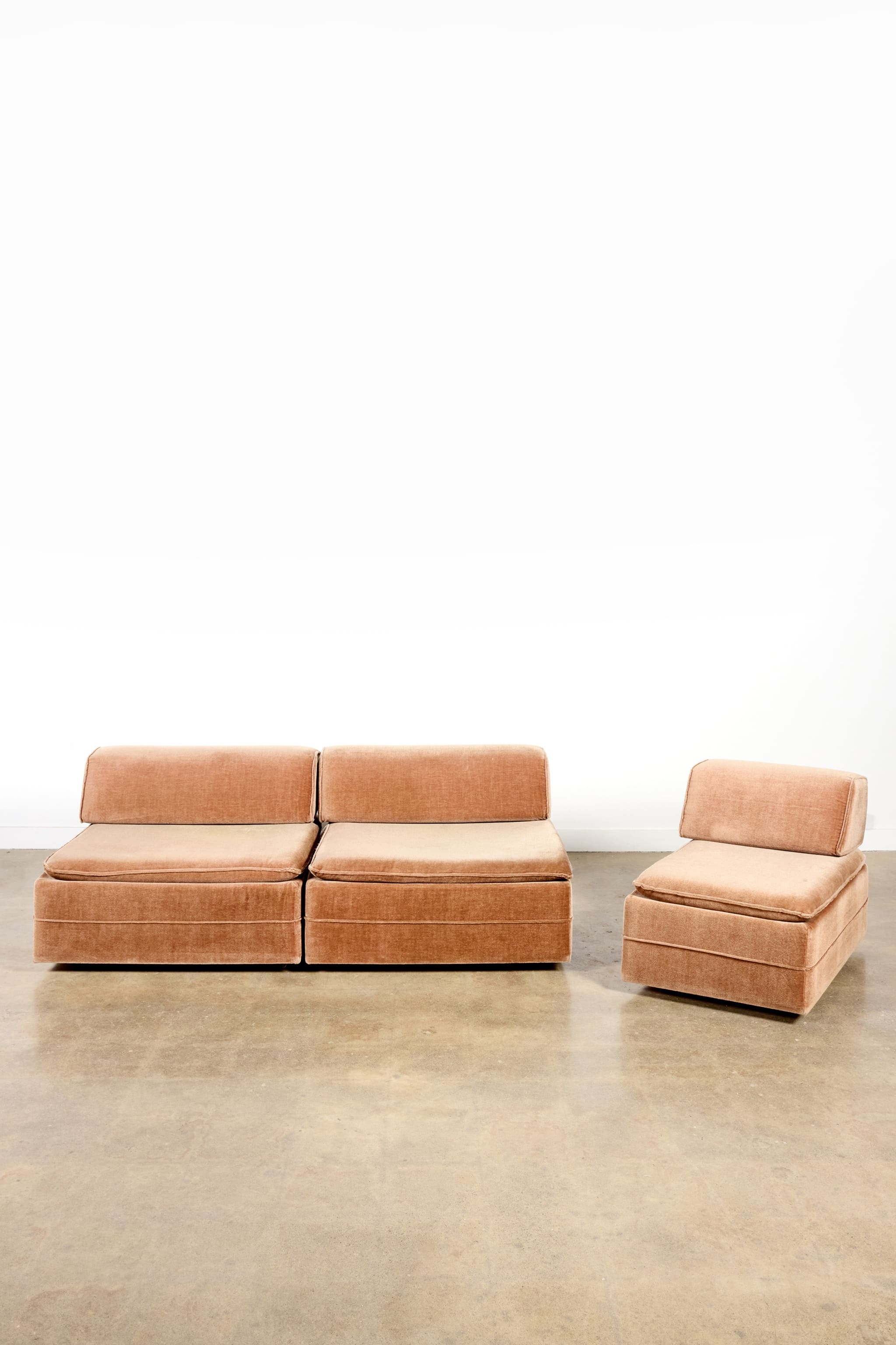 1970s Modular Mohair Sofa