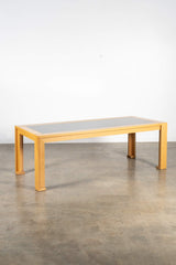 1980s Wood and Smoked Glass Dining Table
