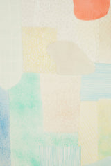 1986 Untitled Abstract Lithograph Print, newly framed