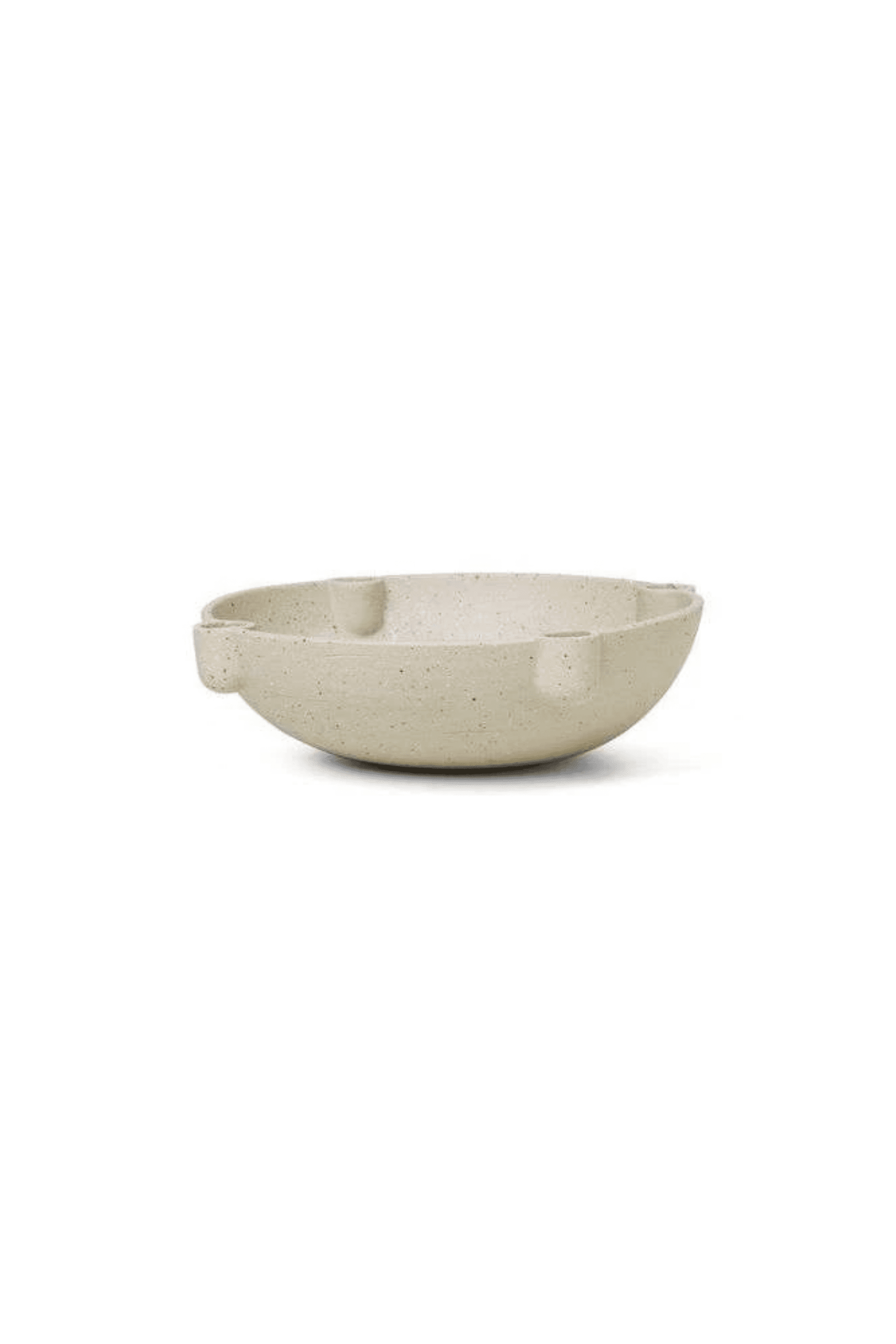 Bowl Candle Holder L - Ceramic - Light Grey