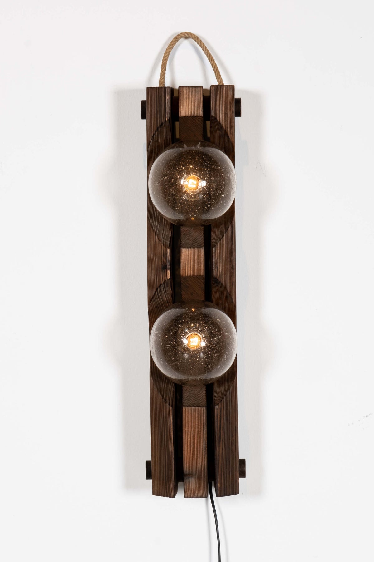 2-Globe Brutalist Hanging Light