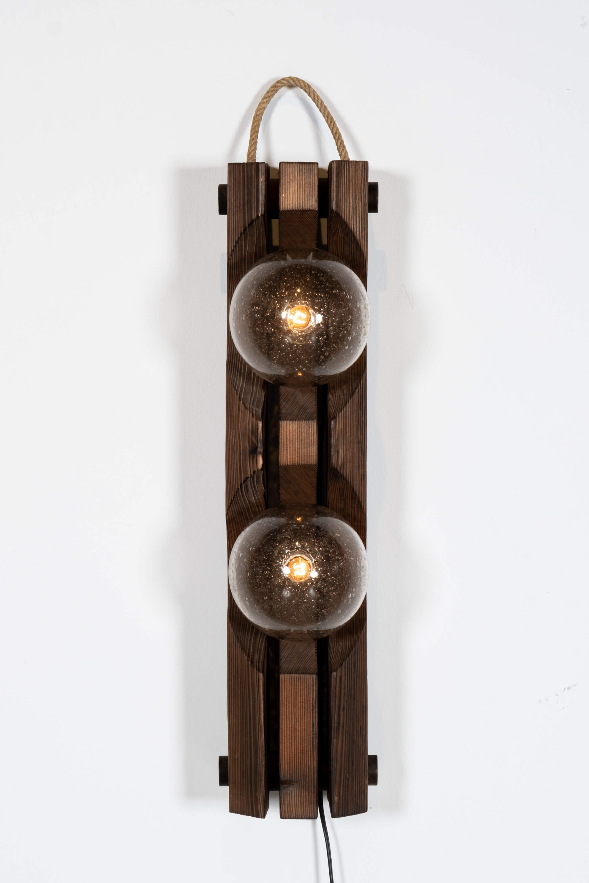 2-Globe Brutalist Hanging Light