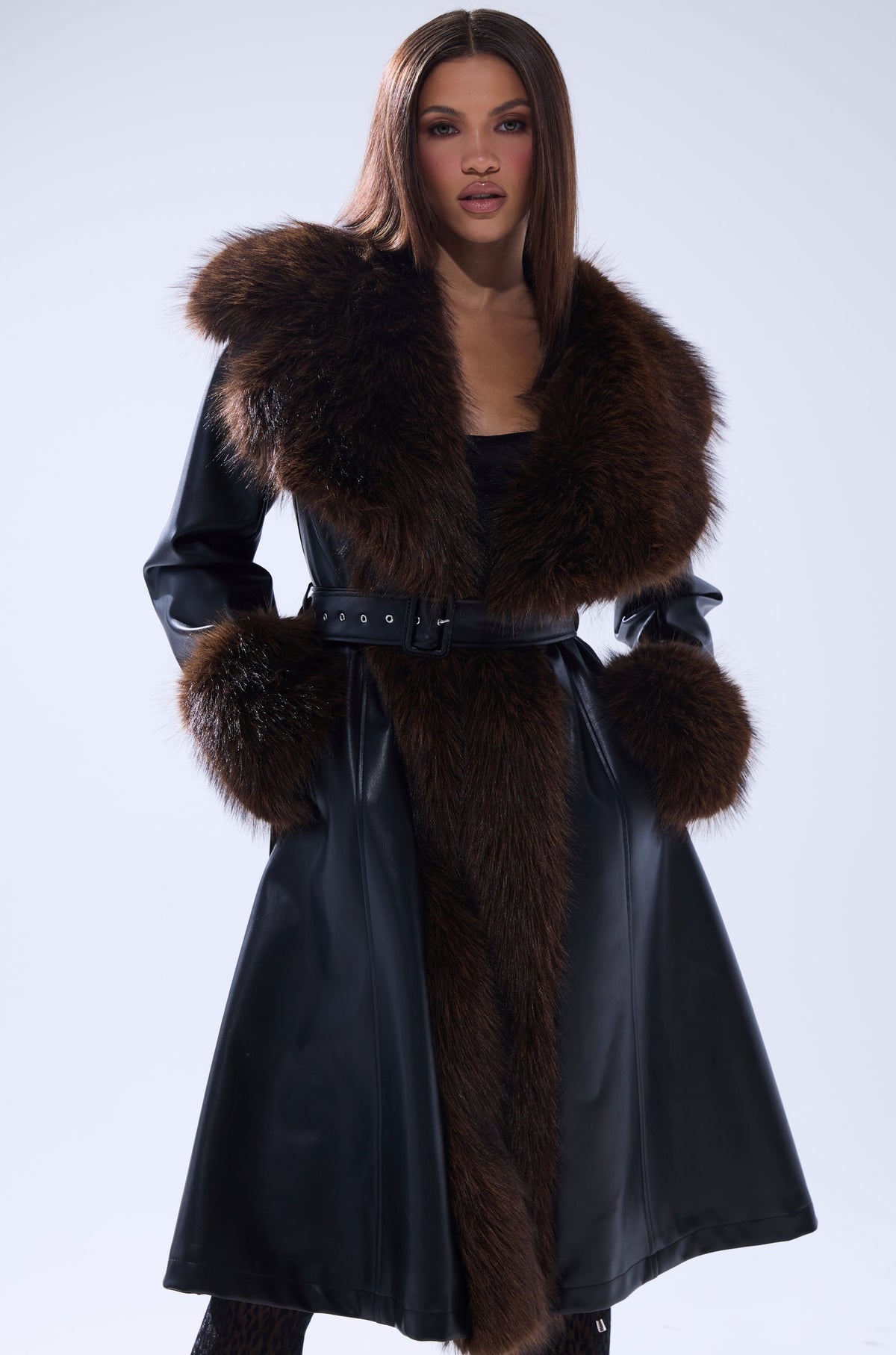 MAIN SQUEEZE FUR TRIM TRENCH