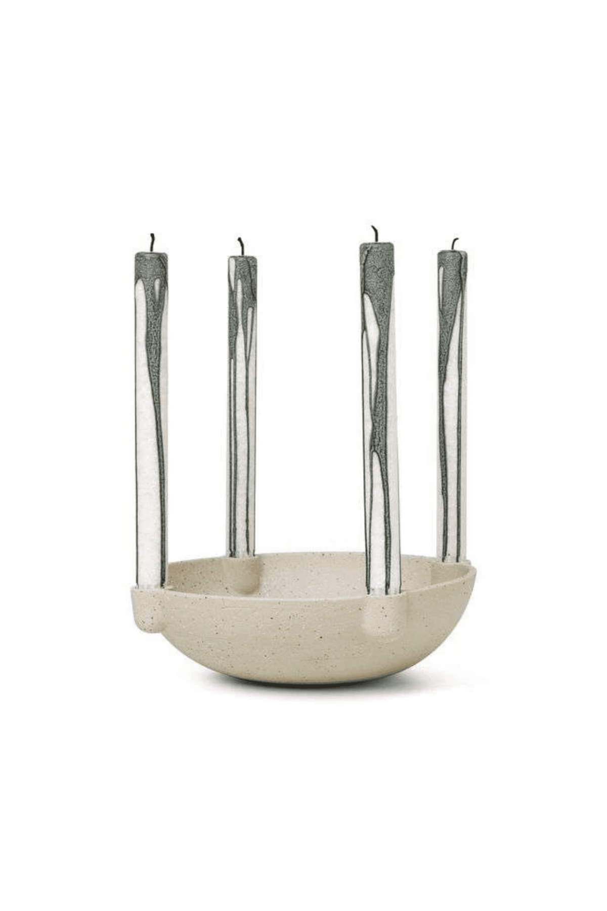 Bowl Candle Holder L - Ceramic - Light Grey