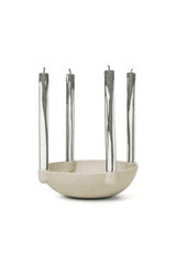 Bowl Candle Holder L - Ceramic - Light Grey